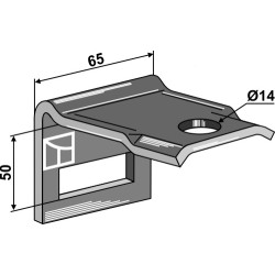 Bride de fixation pour dent 45 x 10 - AG004159