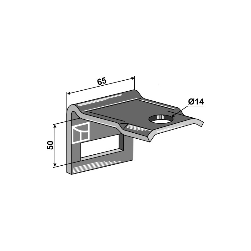 Bride de fixation pour dent 45 x 10 - AG004159