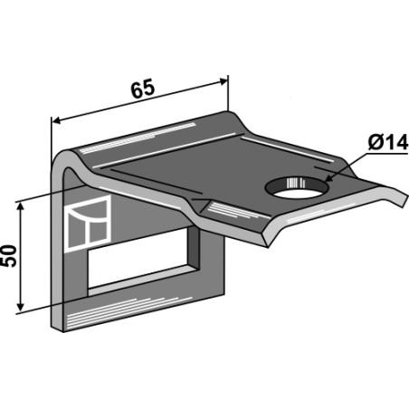 Bride de fixation pour dent 45 x 10 - AG004159