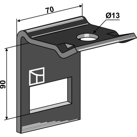 Bride de fixation pour dent 45 x 12 - AG004175