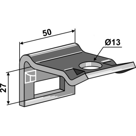 Bride de fixation pour dent 32 x 12 - AG004190
