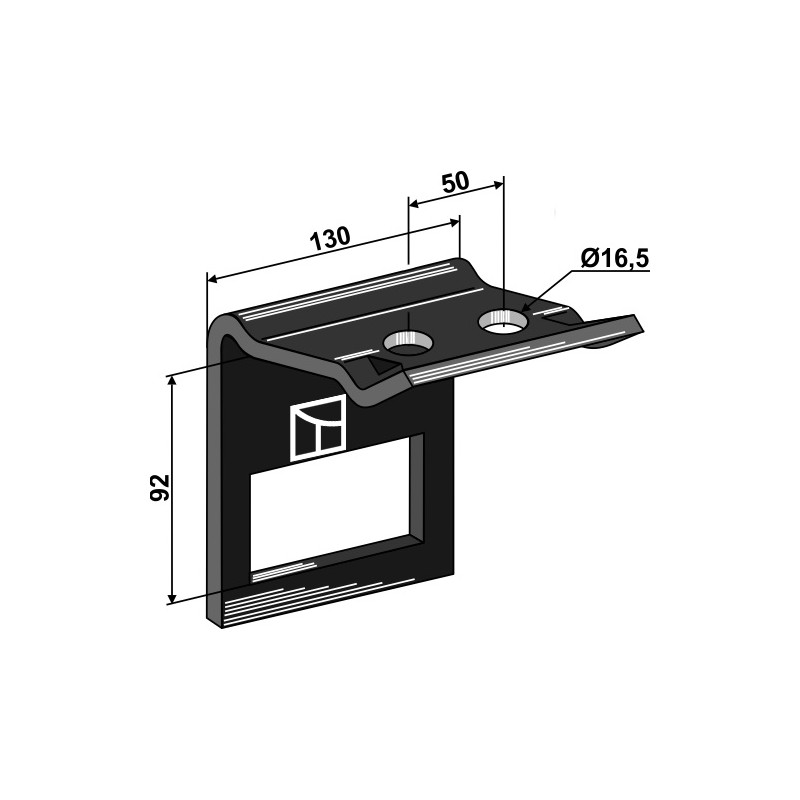 Bride de fixation pour dent 90x13 - AG004203