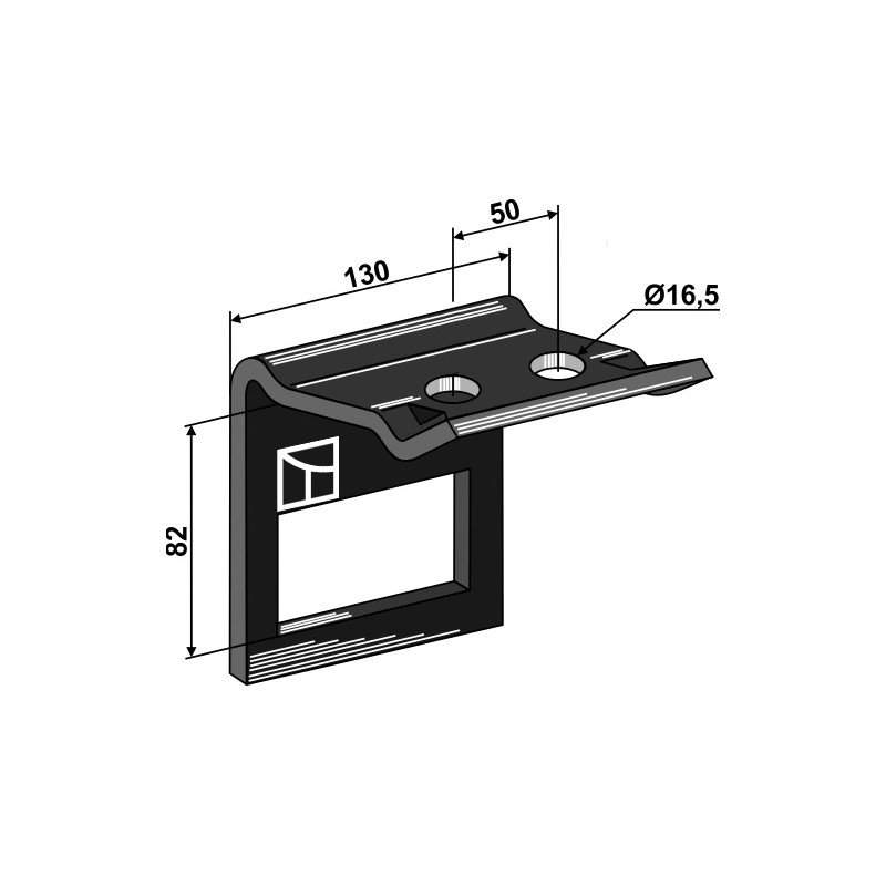 Bride de fixation pour dent 90x13 - AG004204