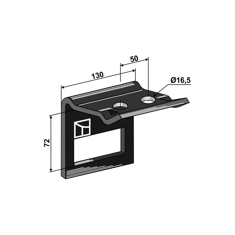 Bride de fixation pour dent 90x13 - AG004205