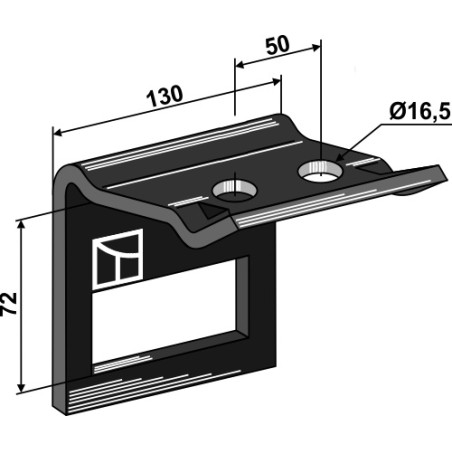 Bride de fixation pour dent 90x13 - AG004205