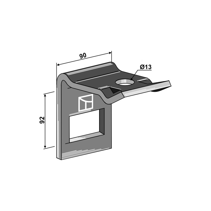 Bride de fixation pour dent 65 x 12 - AG004216