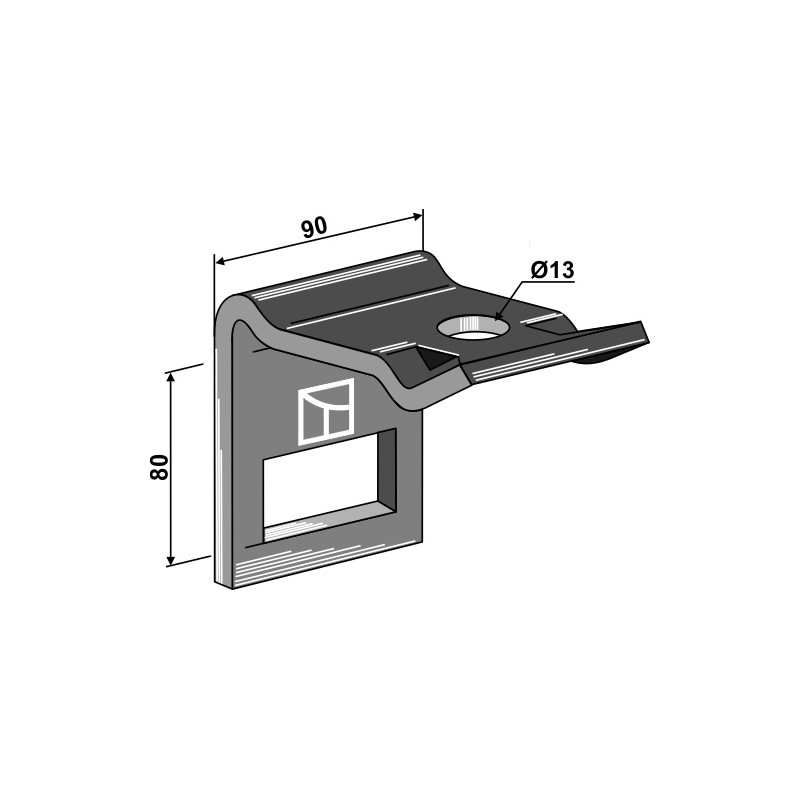 Bride de fixation pour dent 65 x 10 - AG004219