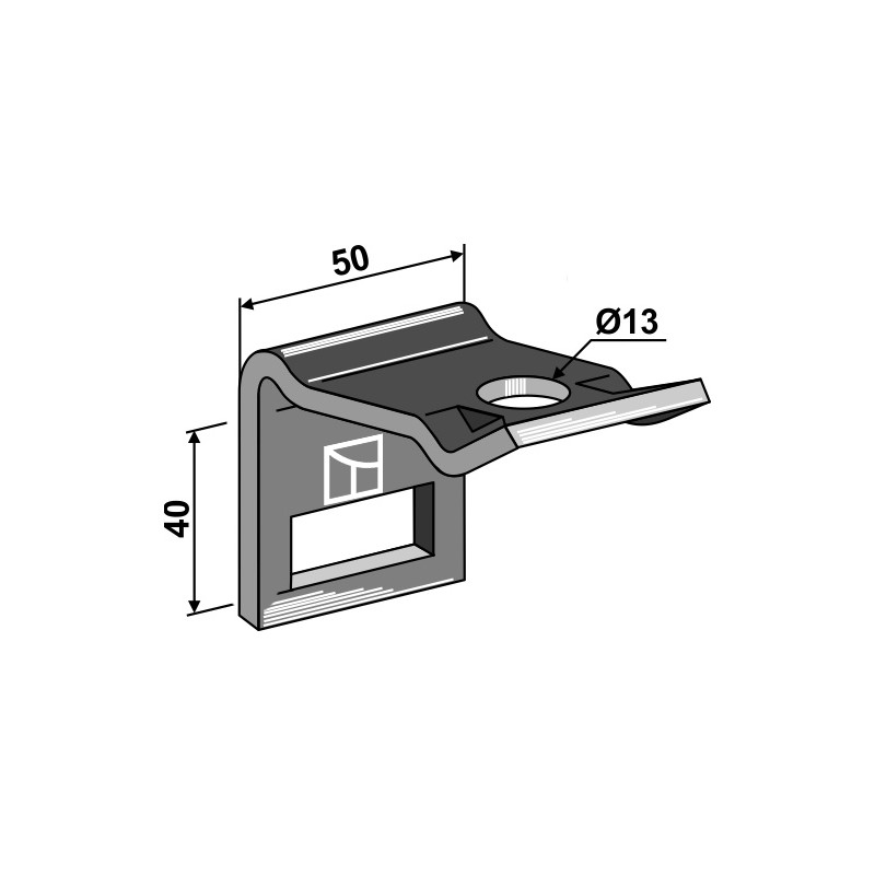 Bride de fixation pour dent 32 x 12 - AG004225