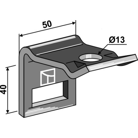 Bride de fixation pour dent 32 x 12 - AG004225