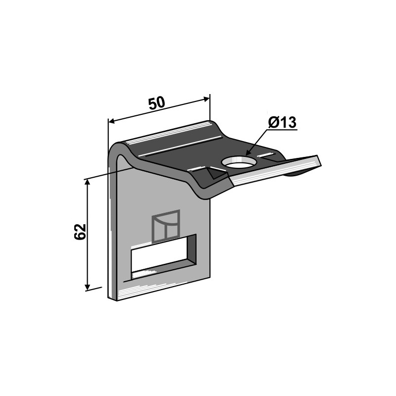 Bride de fixation pour dent 32 x 12 - AG004230