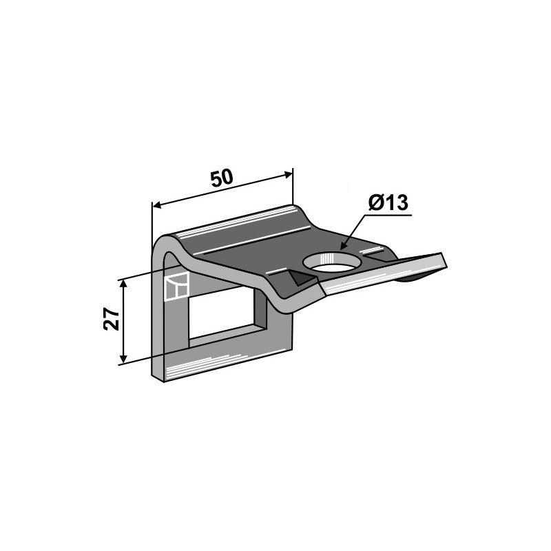 Bride de fixation pour dent 32 x 12 - AG004236