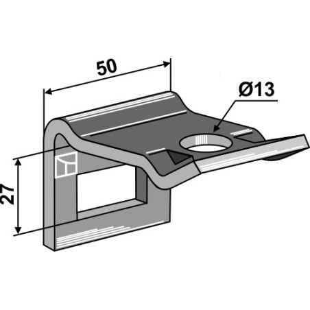 Bride de fixation pour dent 32 x 12 - AG004236