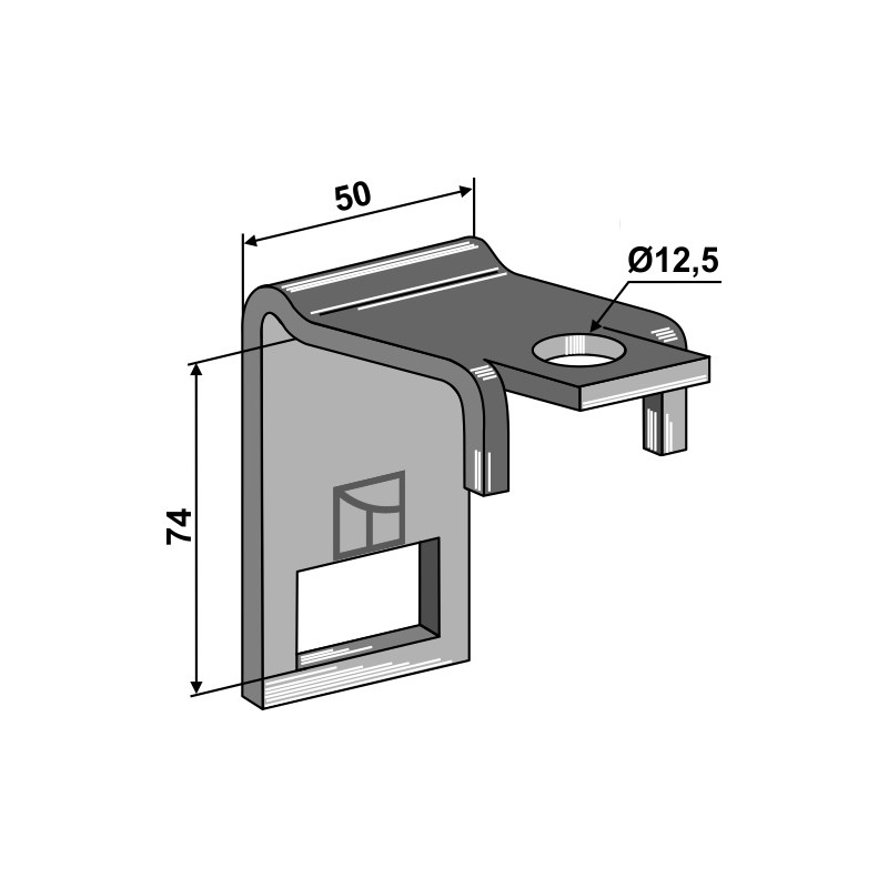 Bride de fixation pour dent 32 x 12 avec renfort double spire 32 x 10 - AG004240