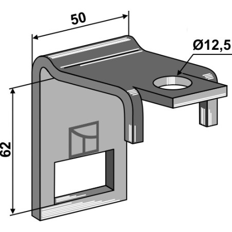 Bride de fixation pour dent 32 x 12 - AG004242