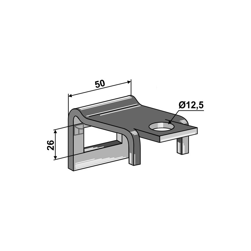 Bride de fixation pour dent 32 x 12 - AG004247