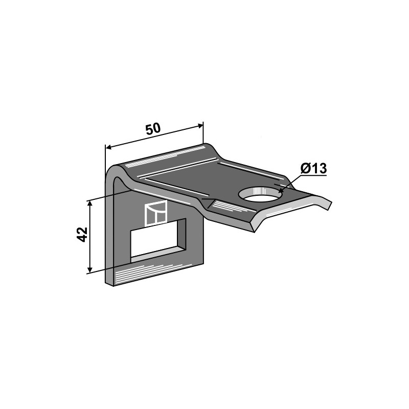 Bride de fixation pour dent 32 x 12 - AG004250