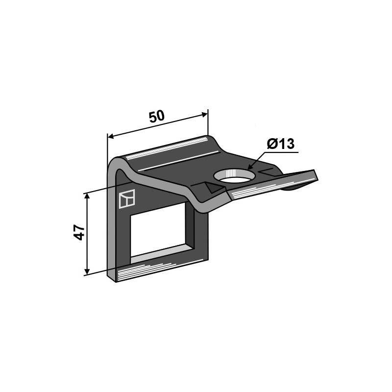 Bride de fixation pour dent 32 x 12 - AG015797