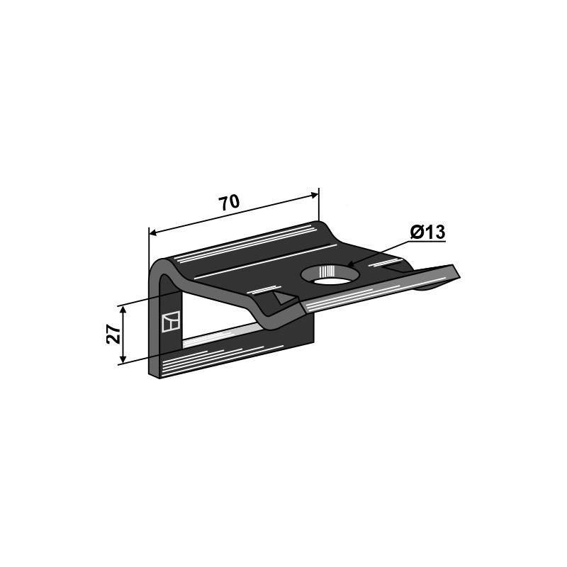 Bride de fixation pour dent 40 x 12 - AG015807