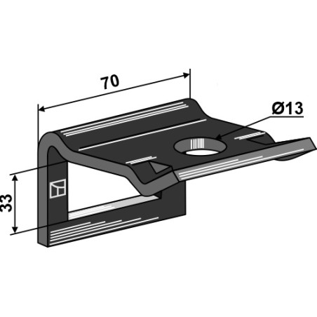 Bride de fixation pour dent 40 x 12 - AG015808