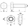 Boulon TH 1/4 '' X 7/8'' 8.8 + Ecrou frein