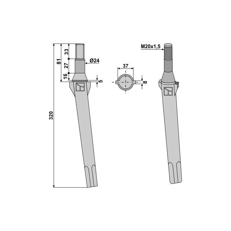 Dent pour herses rotatives "Rotorland" - Celli - LB2-B