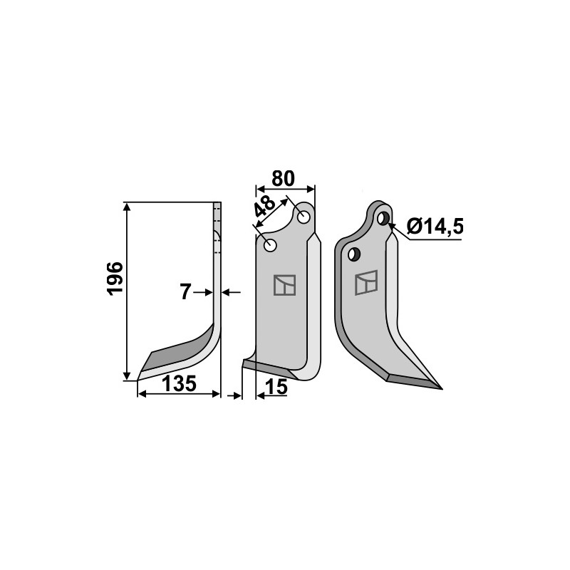 Lame de fraise rotative gauche - Maschio / Gaspardo - 29100406