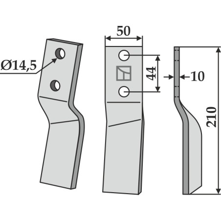 Dent rotative, modèle droit - Breviglieri - 0071091D