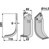 Lame de fraise rotative gauche - Breviglieri - 30329S