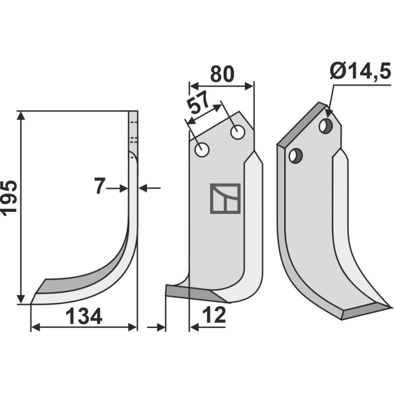 Lame de fraise rotative gauche - Breviglieri - 20322S