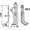 Lame de fraise rotative gauche - B.C.S. - 59278