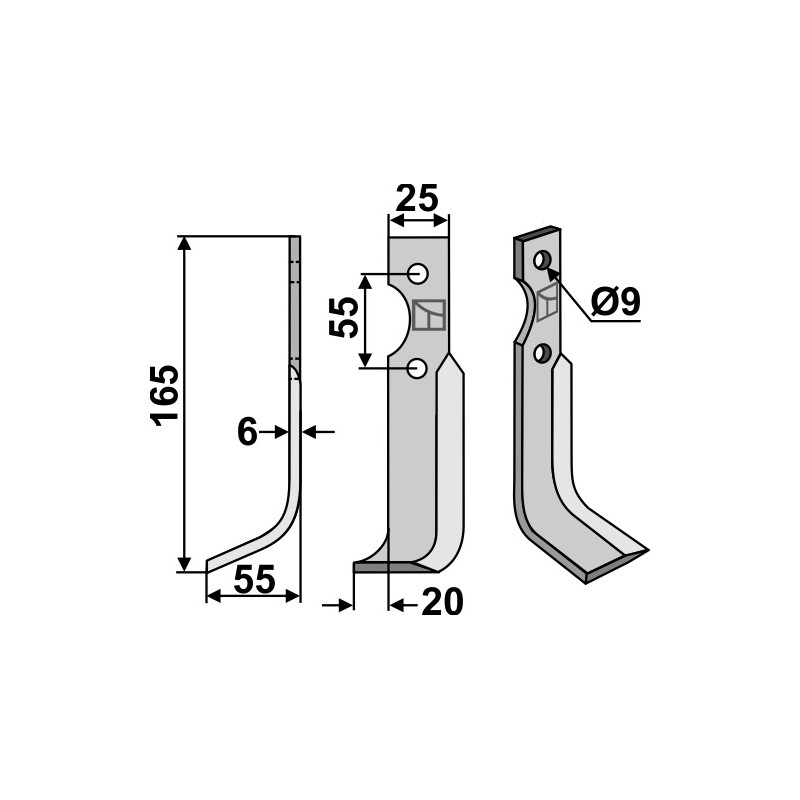 Couteau Modèle Gauche Grillo B4 Lagriculteur