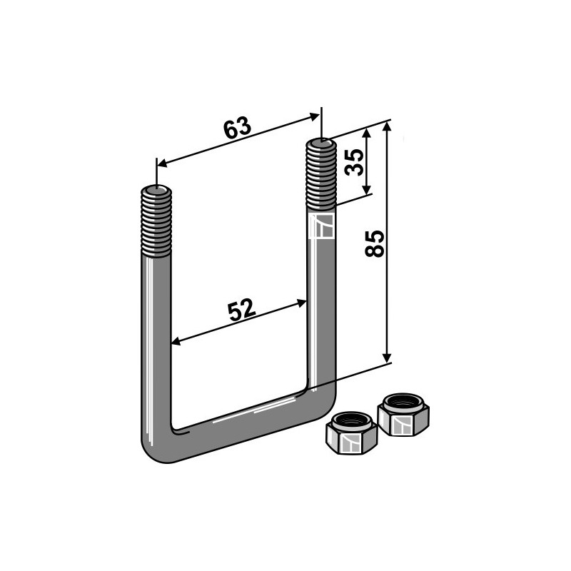 Boulon étrier - M12x1,75 - AG004540