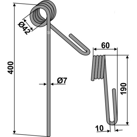 Griffe de semoir - Rabe - 9004.15.22 - Altes Model