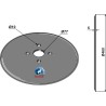 Disque de semoir Ø460x5 - John Deere 750A - N214190 / N283804