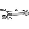 Boulon avec écrou frein - M16 x 2 - 8.8 - AG008546