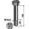 Boulon avec écrou frein - M16 x 2 - 10.9 - Vogel u. Noot - 771610020