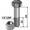 Boulon avec écrou frein - 1/2''UNF - AG008581