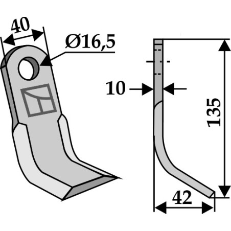 Couteau-Y - Kverneland - 7800080