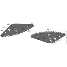 Couteau pour mélangeurs de fourrage - Siloking - 1050317A / KDM1050317A / 1050255