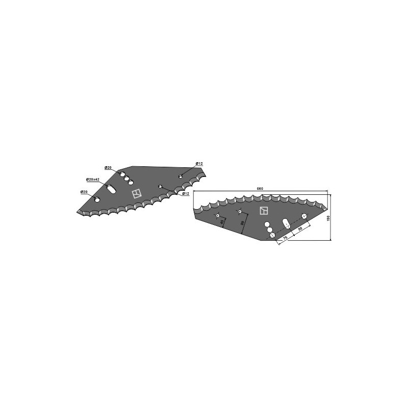 Couteau pour mélangeurs de fourrage - Siloking - 1050317A / KDM1050317A / 1050255