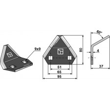 Couteau pour mélangeurs de fourrage - AG005721