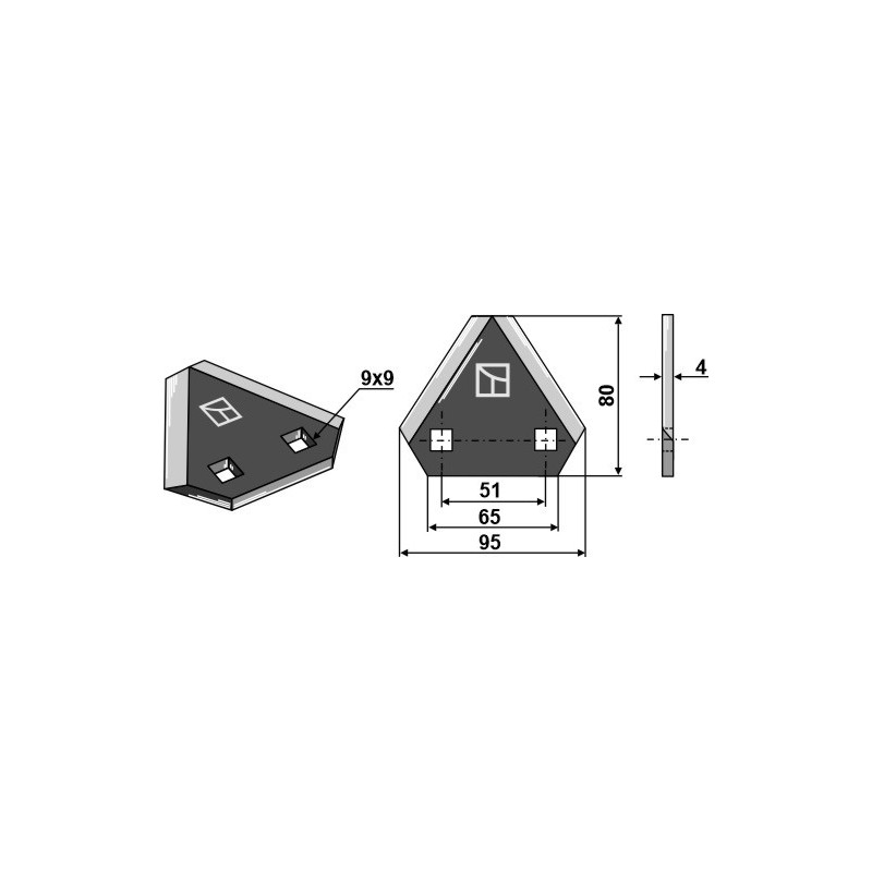 Couteau pour mélangeurs de fourrage - AG005722