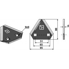 Couteau pour mélangeurs de fourrage - AG005722