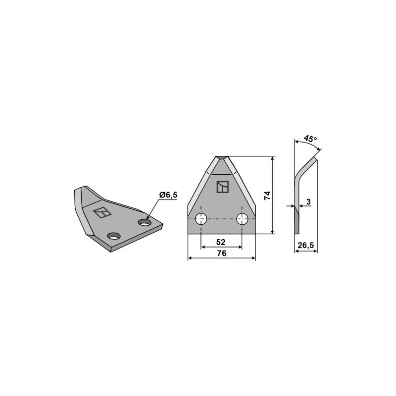 Couteau pour mélangeurs de fourrage - AG005747