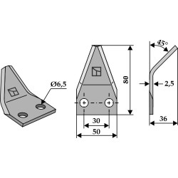 Couteau pour mélangeurs de fourrage - AG005794