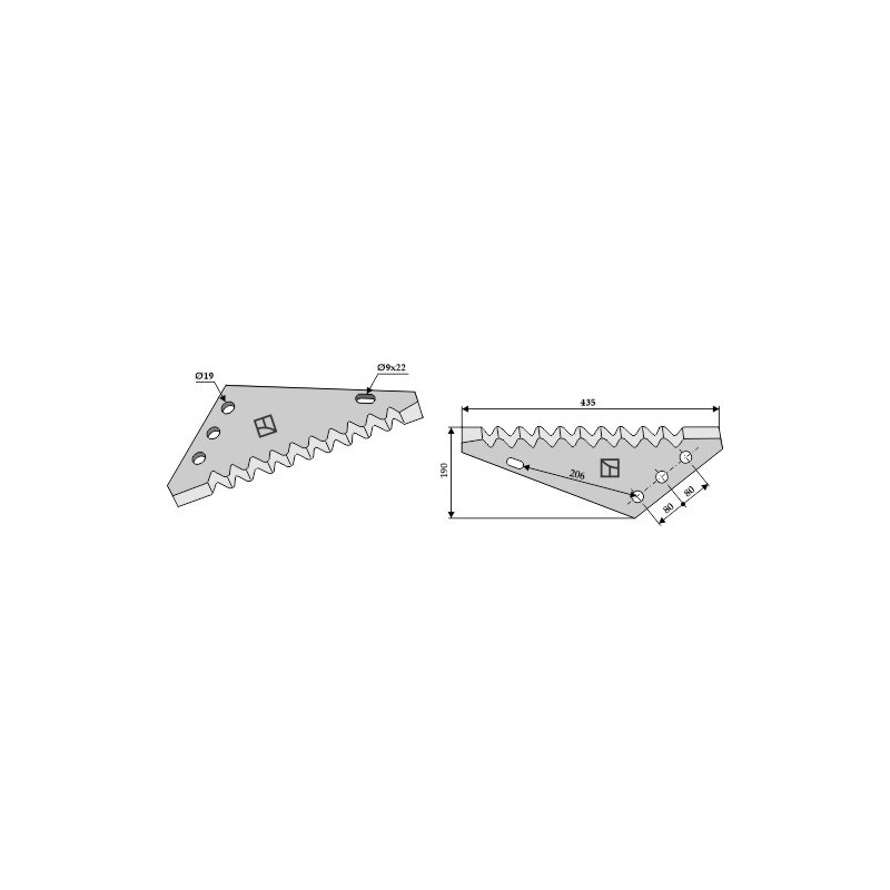 Couteau pour mélangeurs de fourrage - AG005836