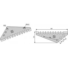 Couteau pour mélangeurs de fourrage - AG005836