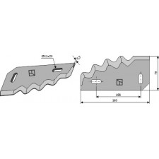 Couteau pour mélangeurs de fourrage, gauche - AG005851