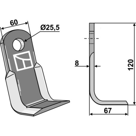 Couteau équerre - AG001939