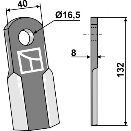 Couteau droit - Ferri - 0901149